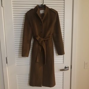 Wool belted trench coat fuzzy teddy bear style